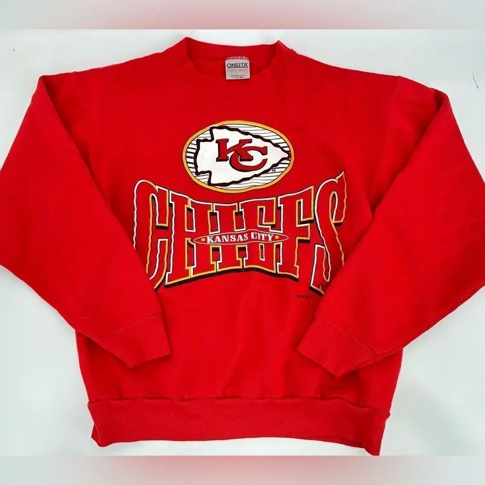 Vintage 1995 Kansas City Chiefs Crewneck Sweatshirt Oneita Power Sweats Size L